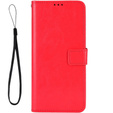Etui z klapką do Honor 90, Crazy Horse Wallet, czerwone