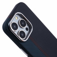 Etui do iPhone 13 Pro, Carbon Fiber MagSafe, czarne / niebieskie