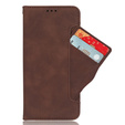 Etui z klapką do Motorola Edge 50 Neo / Motorola ThinkPhone 25, Card Slot, brązowe