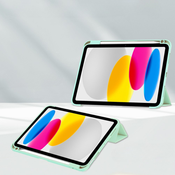 Etui do iPad 11" 2025 A16 (11 gen.) / iPad 10.9" 2022 (10 gen.), Smartcase Hybrid, z miejscem na rysik, zielone