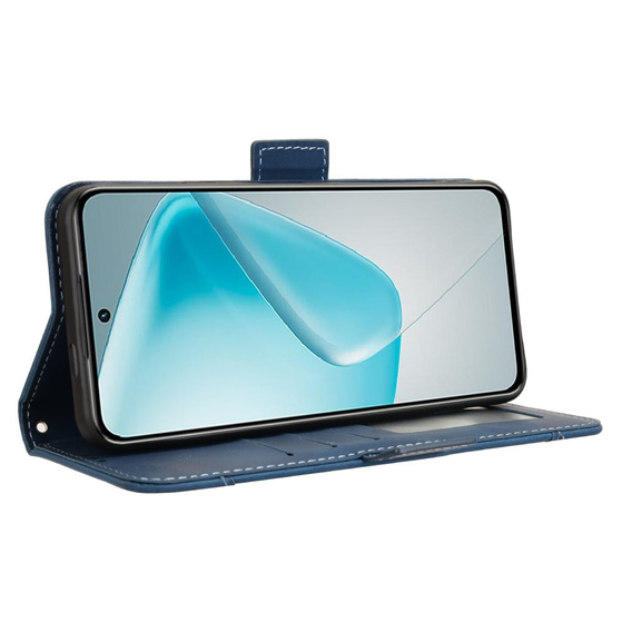 Etui z klapką do Infinix Hot 50 Pro+ 4G, Card Slot, granatowe