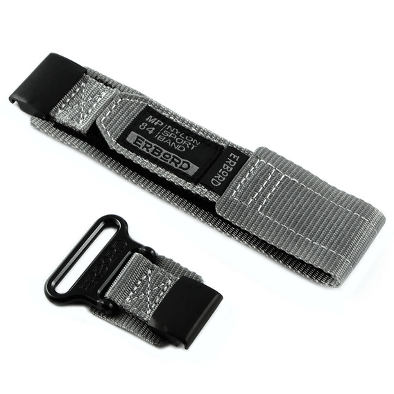 Pasek Nylonowy ERBORD MP84 Quickfit do Garmin Fenix 5/6/6 PRO/7 Forerunner 965/955/945, Szary, Rozmiar M/L