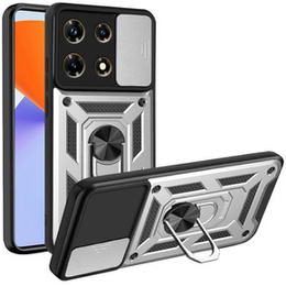 Etui pancerne do Infinix Note 30 Pro, CamShield Slide, srebrne