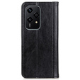 Etui z klapką do Honor 200 Lite, Split Leather, czarne