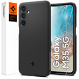 Etui Spigen Case do Samsung Galaxy M35 5G, Essential SandBlast, Matowe, Czarne + Szkło