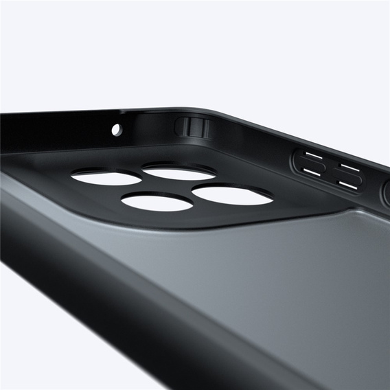 Etui do Xiaomi Redmi 15 5G / 4G, z ochroną aparatu, przezroczyste z czarnymi bokami