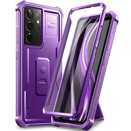 Etui pancerne do Samsung Galaxy S21 Ultra, Dexnor Full Body, fioletowe