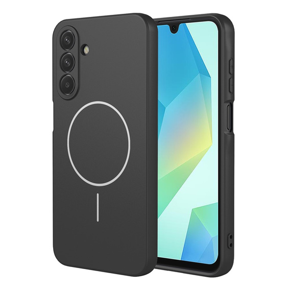Etui silikonowe do Samsung Galaxy A17 5G, do MagSafe, czarne
