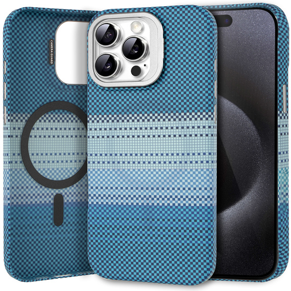 Etui do iPhone 15 Pro Max, Frame Kickstand, do MagSafe, Moon Blue