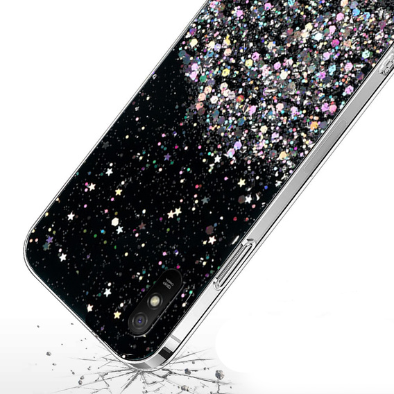Etui do Xiaomi Redmi 9A, Glittery, czarne
