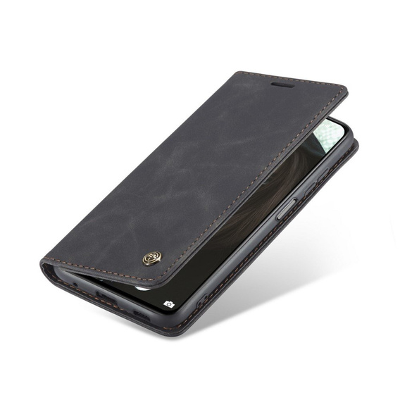 Etui CASEME do Xiaomi Redmi Note 10 Pro, Leather Wallet Case, czarne