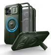 Etui pancerne do iPhone 12 / iPhone 12 Pro, Dexnor CamProtect MagSafe, zielone (Dwie ramki)