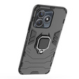 Zestaw Etui do Realme C53 4G, Kickstand Ring, czarne + szkło