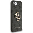 Etui GUESS do iPhone 16E, 4G Big Metal Logo, czarne