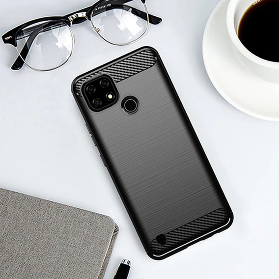 Etui do Realme C21, Karbon, czarne