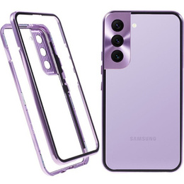 Etui Magnetic Dual Glass MagSafe do Samsung Galaxy S22, fioletowe