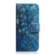 Etui z klapką do Huawei P30 Lite, Wallet, Sakura niebieskie