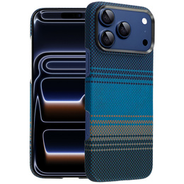 Etui do iPhone 17 Pro, Aramid Fiber, do MagSafe, cienkie i lekkie, niebieskie