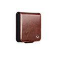 Skórzane etui portfelowe brązowe do Samsung Galaxy Z Flip7