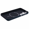 Etui do Samsung S25, Carbon Fiber MagSafe, czarne / niebieskie