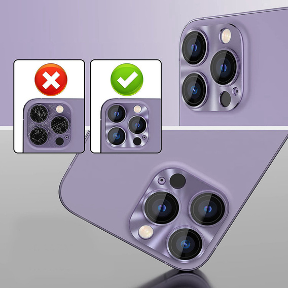 Osłona na obiektyw ENKAY do iPhone 14 Pro / 14 Pro Max, Purple