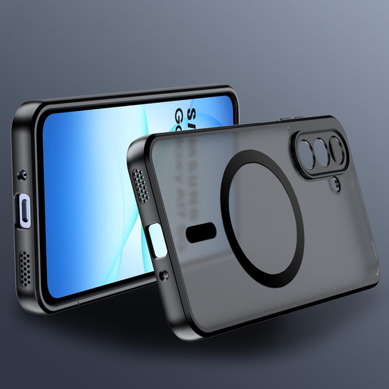 Etui Matt Case do Samsung Galaxy A17 5G, do MagSafe, półprzezroczyste czarne