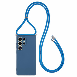 Etui do Samsung Galaxy S25 Ultra z paskiem na ramię– niebieskie