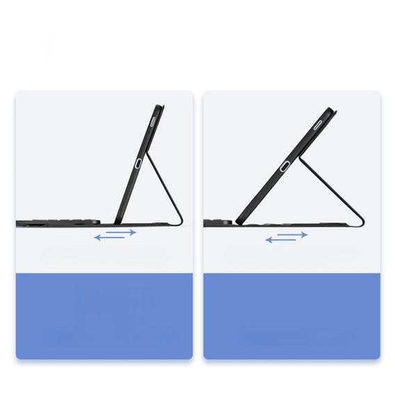 Etui z klawiaturą Bluetooth do Samsung Galaxy Tab S10 FE+ Plus, Dux Ducis TK Series – czarny