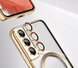 Etui do Samsung Galaxy S22, Electro MagSafe, złote + Szkło na ekran