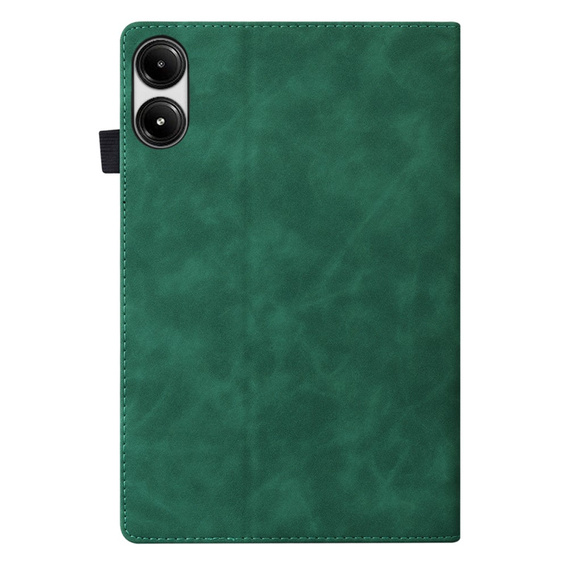Etui z klapką i kieszeniami na karty do Xiaomi Redmi Pad 2 - Zielone