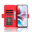 Etui z klapką do Oppo Reno 11F 5G, Card Slot, czerwone