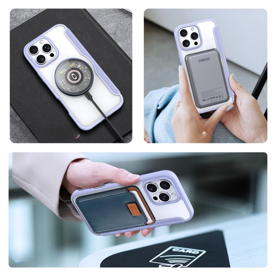 Etui Dux Ducis do iPhone 16 Pro, Skin X Pro, MagSafe, fioletowe