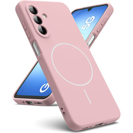 Etui silikonowe do Samsung Galaxy A17 5G, do MagSafe, różowe