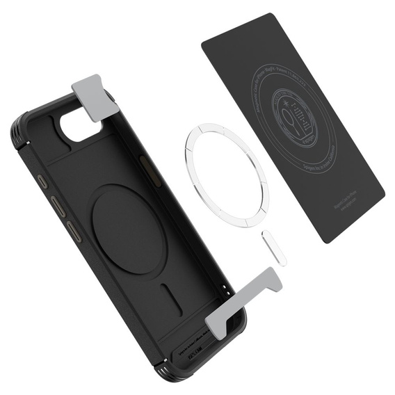 Etui Spigen do iPhone 16E, Core Armor MagSafe, czarne + Szkło Hartowane 9H