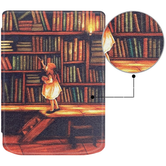 Etui do PocketBook Verse / Verse Pro, Smartcase, Library girl