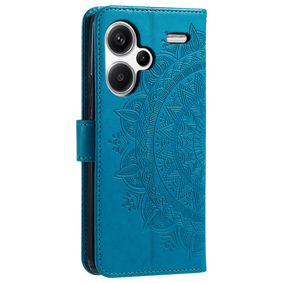 Etui z klapką do Xiaomi Redmi Note 13 Pro+, Mandala, niebieskie