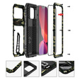 Etui pancerne do iPhone 14 Pro, Metal Hybrid, kamuflaż