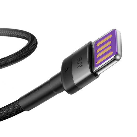 Baseus Tungsten kabel USB-A USB-C 1 m 100 W - Czarny