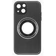 Etui do MagSafe do iPhone 14, Hole for Apple Logo, szare