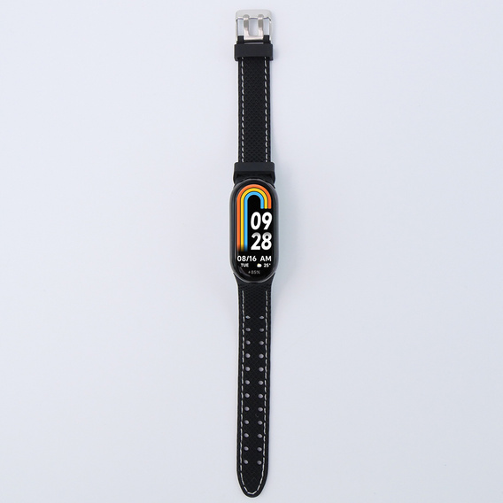 Pasek Silikonowy do Xiaomi Smart Band 10 / 9 / 8, Czarny / Szary