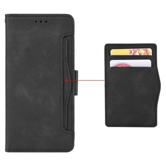 Etui z klapką do Motorola Moto G15 / Motorola Moto G15 Power, Card Slot, czarne