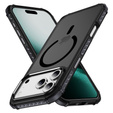 Etui Matt Case do iPhone 17 Pro Max, pancerne, do MagSafe, przydymione z czarnymi bokami