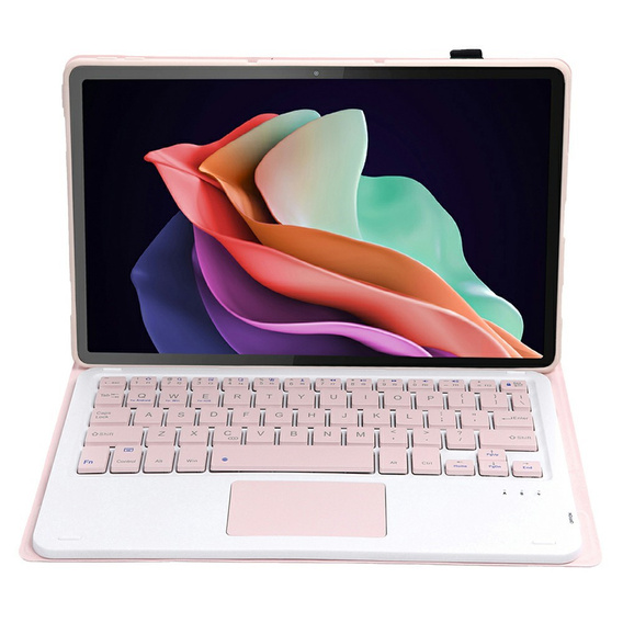 Etui z klawiaturą do Lenovo Tab P11 Gen 2 TB350FU TB350XU 11.5", TouchPad, różowe rose gold