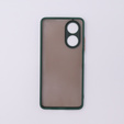 Etui silikonowe do Oppo A78 5G, z ochroną aparatu, przezroczyste / zielone