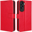 Etui z klapką do Honor 90 Lite 5G, Crazy Horse Wallet, czerwone