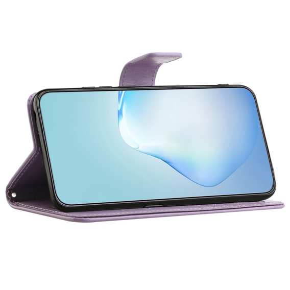 Etui z klapką do Motorola Moto E22 / E22i, Tree, fioletowe