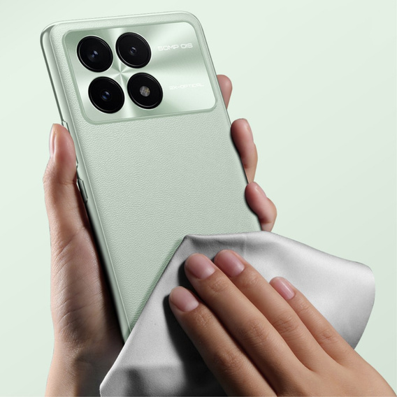 Etui skórzane do Xiaomi Poco F6 Pro, leather hybrid, zielone