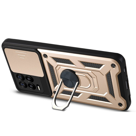 Etui pancerne do Realme 8 / 8 Pro, CamShield Slide, złote