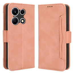 Etui z klapką do Infinix Note 30 VIP, Card Slot, różowe