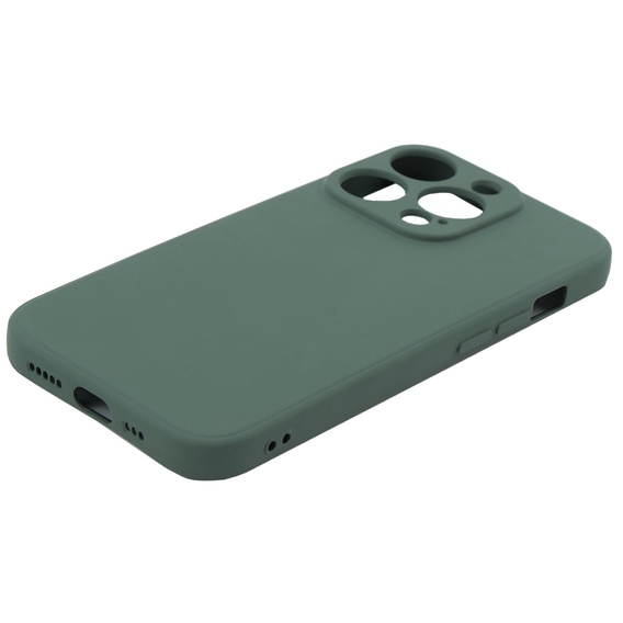 Etui do iPhone 15 Pro Max, Silicone Lite, ciemnozielone